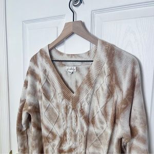 ✧･ﾟtie dye cable knit sweater